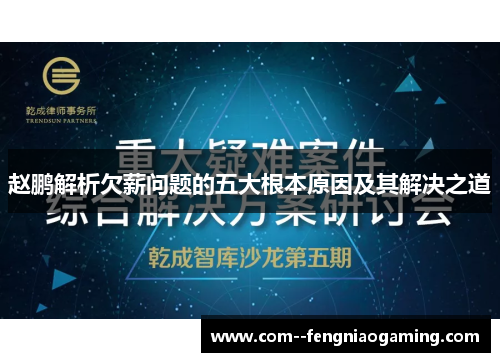 赵鹏解析欠薪问题的五大根本原因及其解决之道