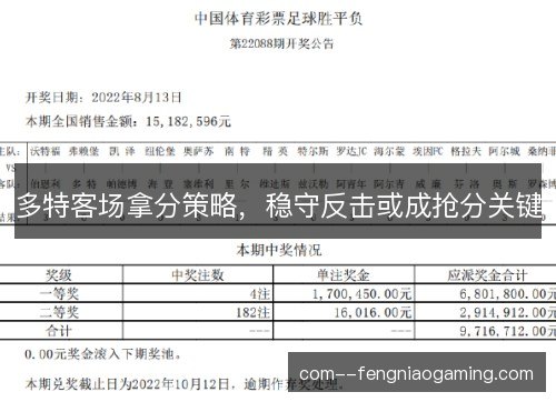 多特客场拿分策略，稳守反击或成抢分关键